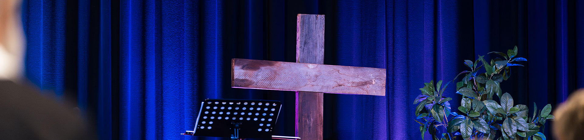 Cross on stage